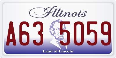 IL license plate A635059