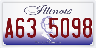 IL license plate A635098