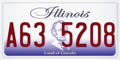IL license plate A635208