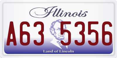 IL license plate A635356