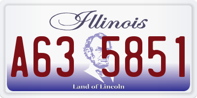 IL license plate A635851