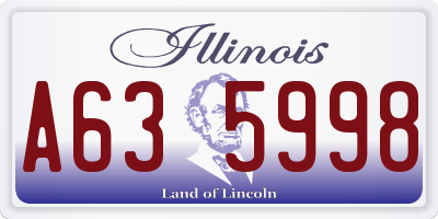 IL license plate A635998