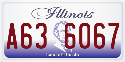 IL license plate A636067