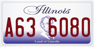 IL license plate A636080