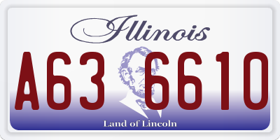 IL license plate A636610