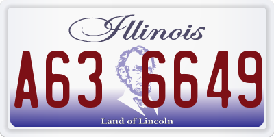 IL license plate A636649