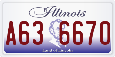 IL license plate A636670
