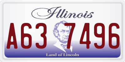 IL license plate A637496