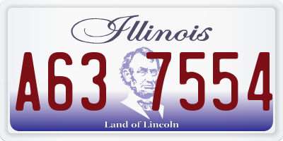 IL license plate A637554