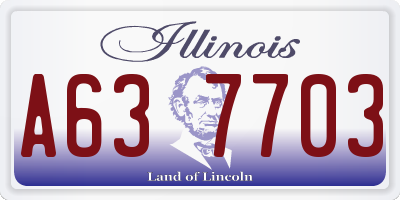 IL license plate A637703