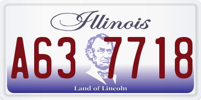 IL license plate A637718