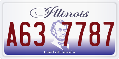 IL license plate A637787