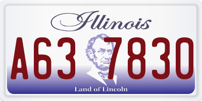 IL license plate A637830