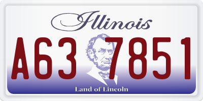 IL license plate A637851
