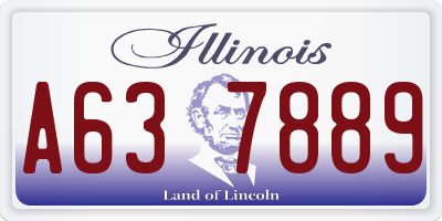IL license plate A637889