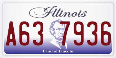 IL license plate A637936