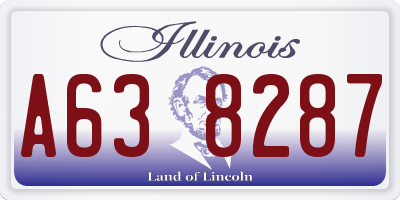 IL license plate A638287