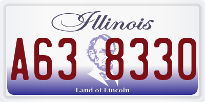 IL license plate A638330
