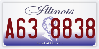 IL license plate A638838