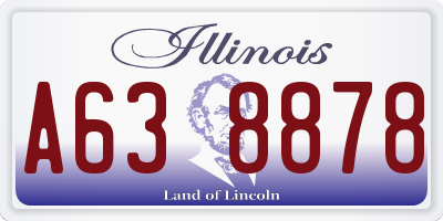 IL license plate A638878