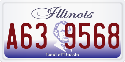 IL license plate A639568