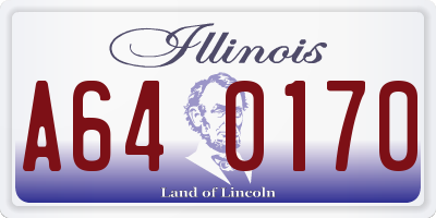 IL license plate A640170