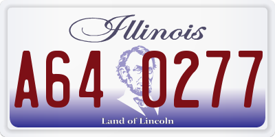 IL license plate A640277
