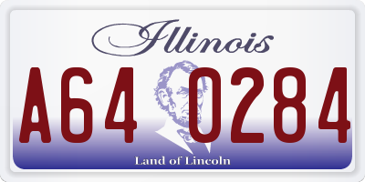 IL license plate A640284