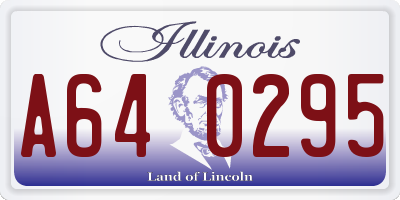 IL license plate A640295