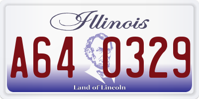 IL license plate A640329
