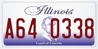 IL license plate A640338
