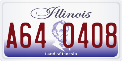 IL license plate A640408