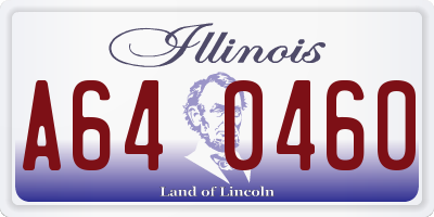 IL license plate A640460
