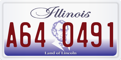 IL license plate A640491