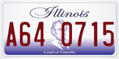 IL license plate A640715