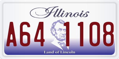 IL license plate A641108