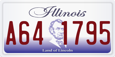 IL license plate A641795