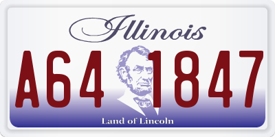 IL license plate A641847