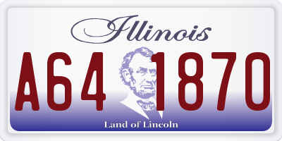 IL license plate A641870