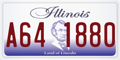IL license plate A641880