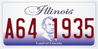 IL license plate A641935