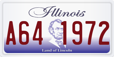IL license plate A641972