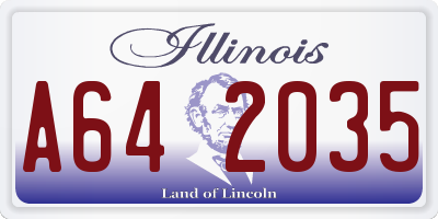 IL license plate A642035