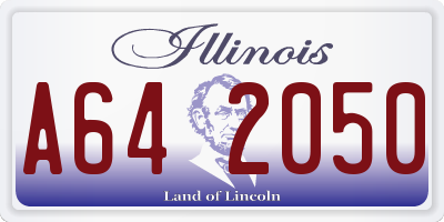 IL license plate A642050