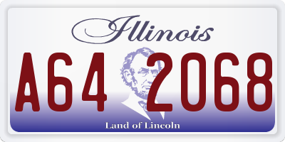 IL license plate A642068