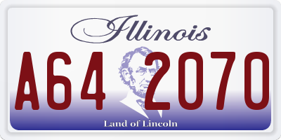 IL license plate A642070