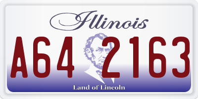 IL license plate A642163
