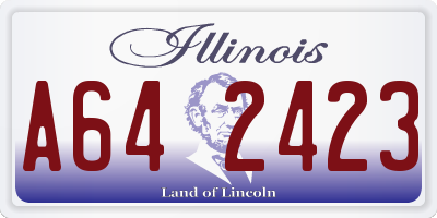 IL license plate A642423