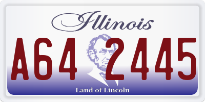 IL license plate A642445