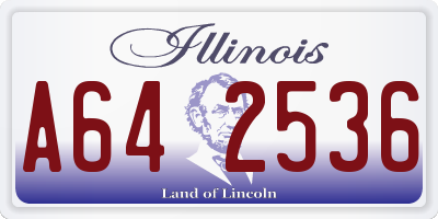 IL license plate A642536